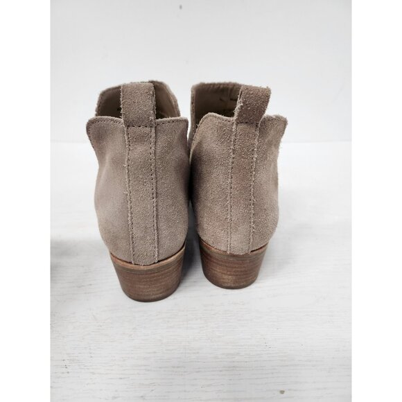 Dolce Vita Kaide Ankle Boots Womens Size 8M Beige Perforated Leather Block Heel - Picture 4 of 9